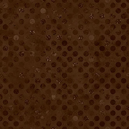 Codici - Dark Brown Spotted Tonal Texture Blender Fabric, White Owl W165-001-096 Espresso, Dark Brown Fabric, Lumin, By the Yard