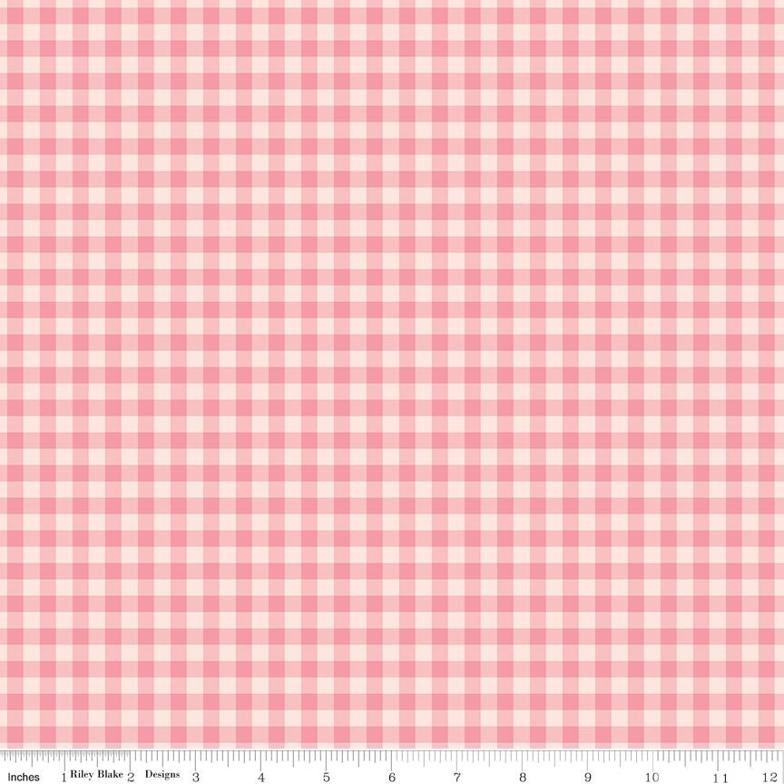 Sweet Pink Rolie Polie, Riley Blake RP-17410-40, 2.5" Precut Pink Cream Floral Fabric Strips, My Mind's Eye