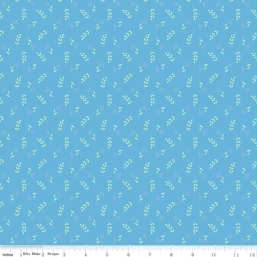 Painted Petals 5" Stacker, Riley Blake 5-17590-42, 5" Precut Pink Blue Green Yellow Floral Charm Pack Fabric Squares, Lila Tueller