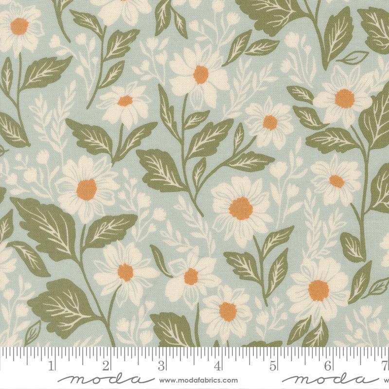 True Love 10" Charm Pack, Moda 5260LC, 10" Precut Blue Green Tan Floral Fabric Squares, Lella Boutique