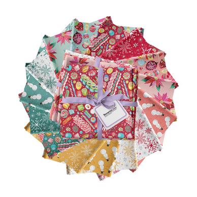 Magical Season 16 Piece Fat Quarter Bundle, Benartex FQMGSPK, Iconic Christmas Xmas Fabric Bundle, Katie Daisy