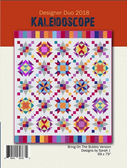 Designer Duo Kaleidoscope BOM Pattern Book, Nancy Rink Designs NRDDDK, Sampler Star Quilt with 2 Fabric Options