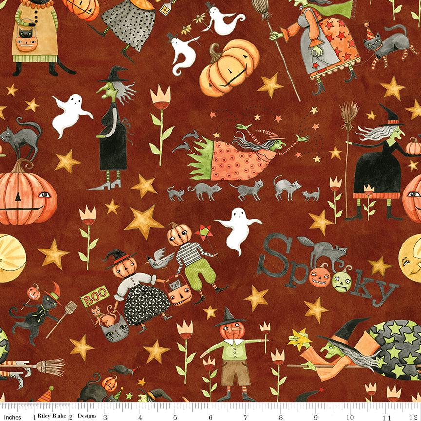 Spooky 10" Stacker, Riley Blake 10-17570-42, 10" Precut Halloween Layer Cake Fabric Squares, Teresa Kogut