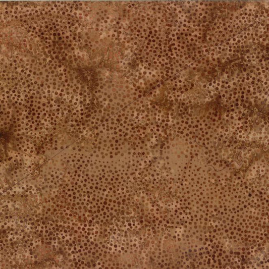 Bali Dots - Warm Brown Batik Blender Fabric, Hoffman 885-53 Coffee, Spotted Dots Brown Batik Blender Fabric, By the Yard