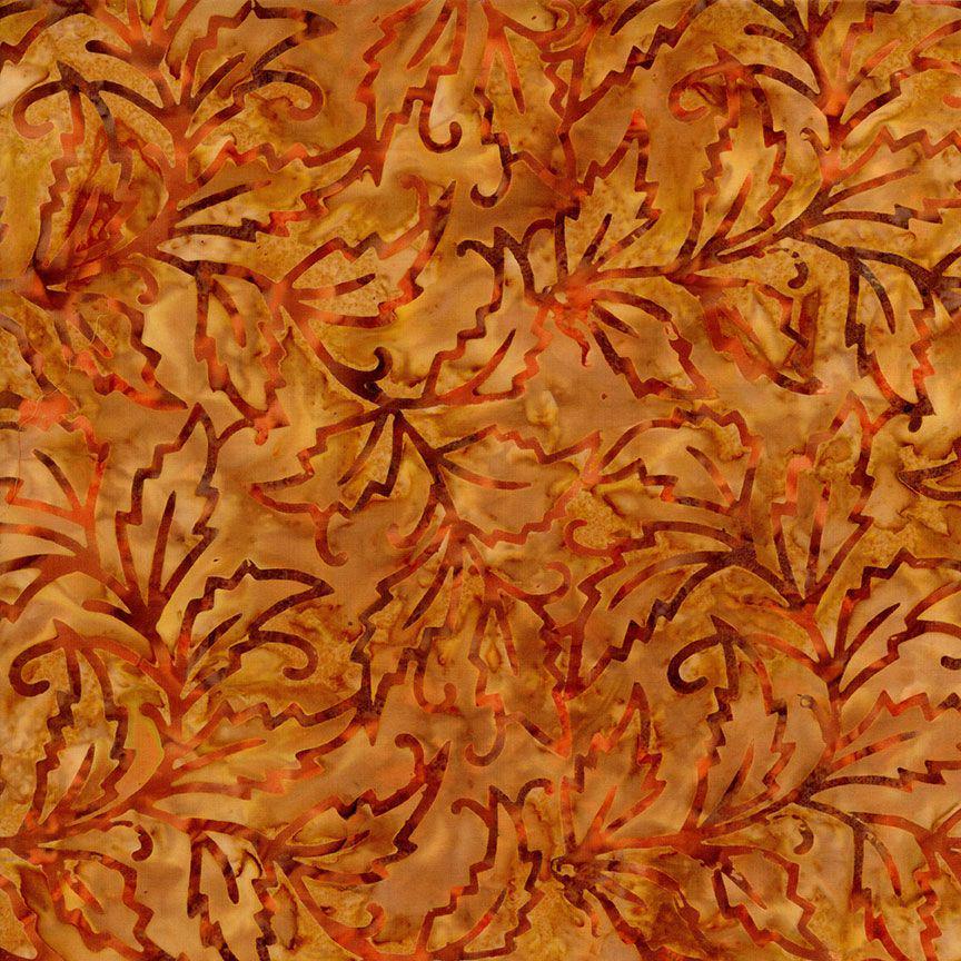 Tonga Ember Batik 5" Squares, Timeless Treasures Treat-Mini42 Ember, 5" Precut Brown Gold Rust Green Batik Charm Pack Squares