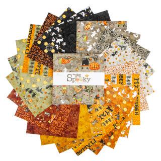 Spooky 10" Stacker, Riley Blake 10-17570-42, 10" Precut Halloween Layer Cake Fabric Squares, Teresa Kogut