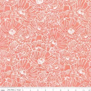 Expressions Batiks Poppy Seeds 5" Stacker, Riley Blake 5-23595-42, 5" Precut Pink Orange Teal Brown Batik Fabric Squares