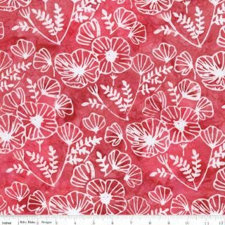 Expressions Batiks Poppy Seeds 5" Stacker, Riley Blake 5-23595-42, 5" Precut Pink Orange Teal Brown Batik Fabric Squares