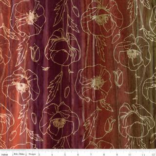 Expressions Batiks Poppy Seeds 5" Stacker, Riley Blake 5-23595-42, 5" Precut Pink Orange Teal Brown Batik Fabric Squares