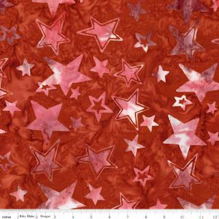 Expressions Batiks Stars and Stitches 5" Stacker, Riley Blake 5-23627-42, 5" Precut Patriotic Batik Fabric Squares