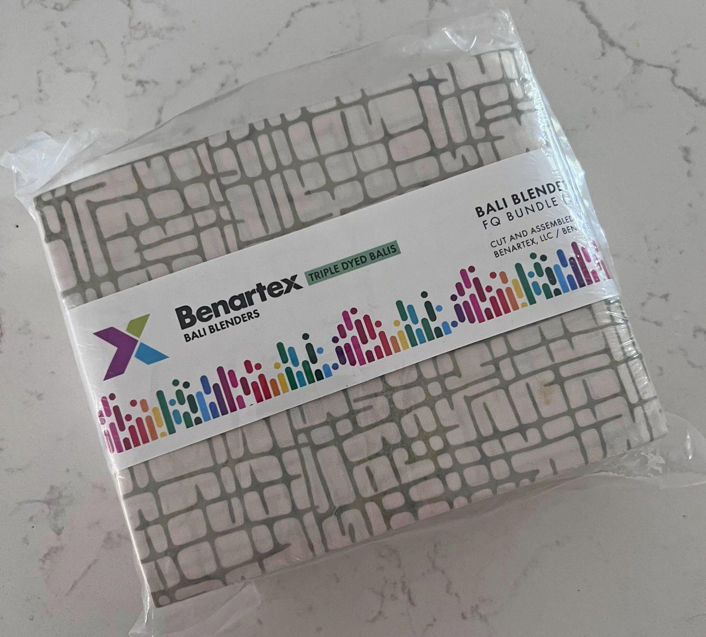 Bali Blenders Neutral - 10 Piece Fat Quarter Bundle, Benartex BBNEUPK, 18 x 22 Beige Brown Blush Batik Fabric, Stash Builder Fabric Bundle