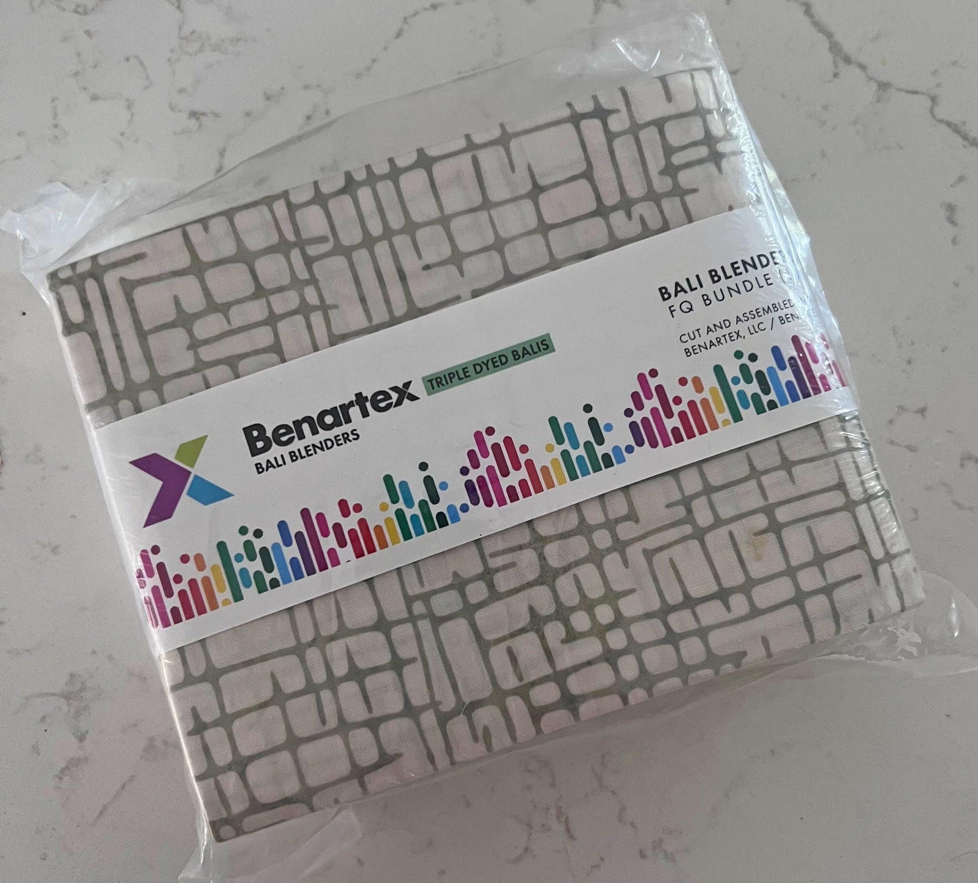 Bali Blenders Neutral - 10 Piece Fat Quarter Bundle, Benartex BBNEUPK, 18 x 22 Beige Brown Blush Batik Fabric, Stash Builder Fabric Bundle