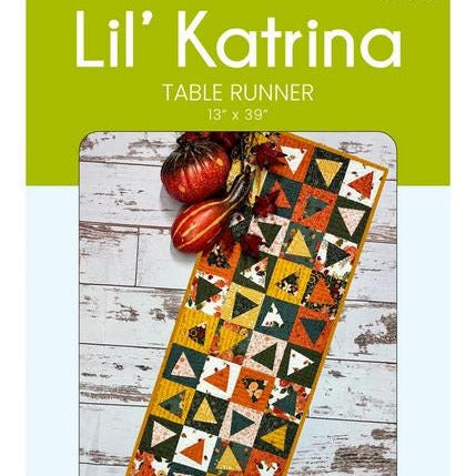 Lil' Katrina Table Runner Quilt Pattern, GE Designs Ge-245, Charm Pack Fat 12s Friendly Table Runner Topper Quilt Pattern, Stripology Ruler