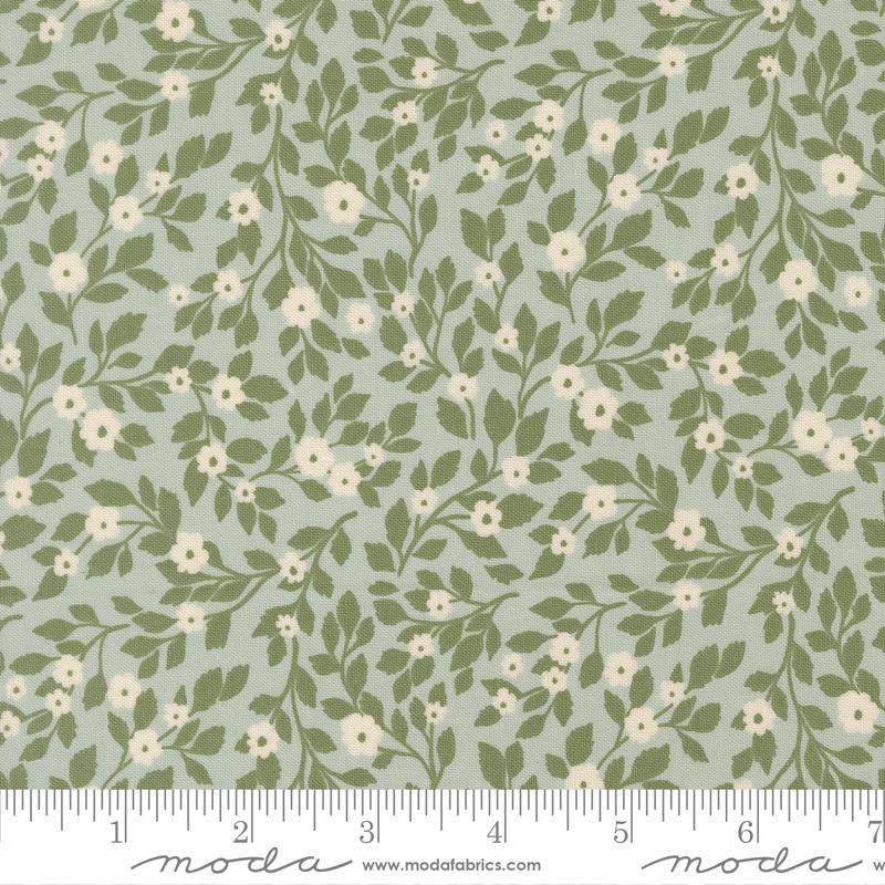 True Love 5" Charm Pack, Moda 5260PP, 5" Precut Blue Green Tan Floral Fabric Squares, Lella Boutique