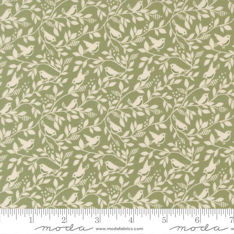 True Love 5" Charm Pack, Moda 5260PP, 5" Precut Blue Green Tan Floral Fabric Squares, Lella Boutique