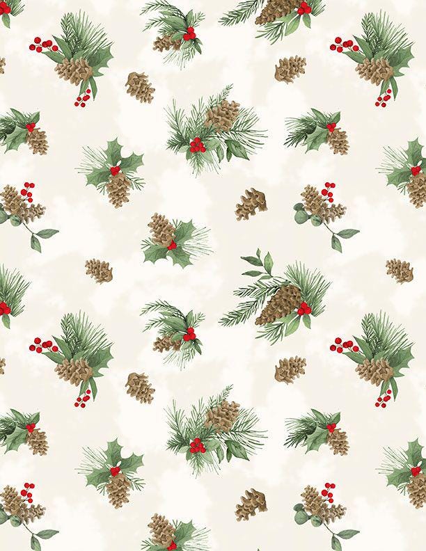 Cardinal Charm 5 Karat Crystals, Wilmington Prints 895-508, Precut 5" Christmas Cardinals Floral Fabric Squares Charm Pack