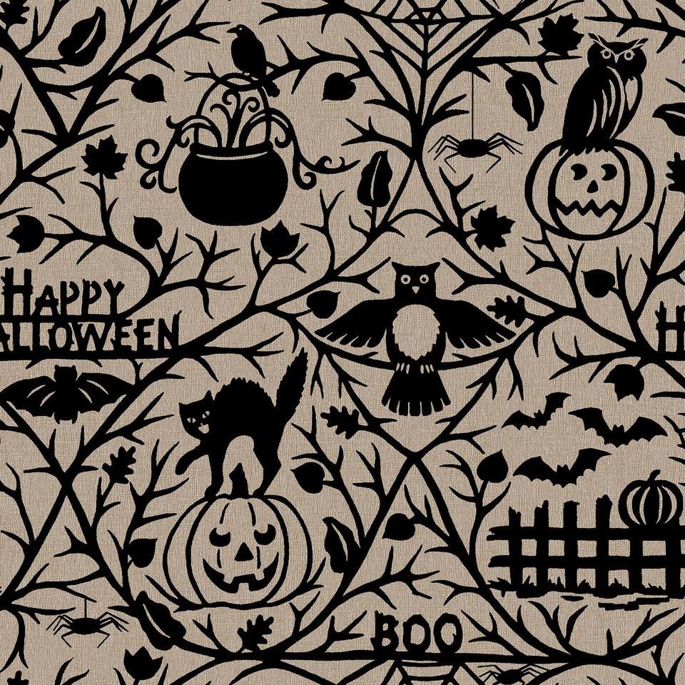 Pumpkin Grove 5" Charm Pack, Maywood Studio CP-MASPUGR, 5" Precut Orange Black Taupe Cream Halloween Fabric Squares