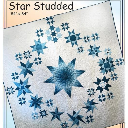 Star Studded BOM Pattern, Erin Underwood EUQ318, Yardage Friendly Skill Builder Star Quilt Pattern, EPP FPP Pattern