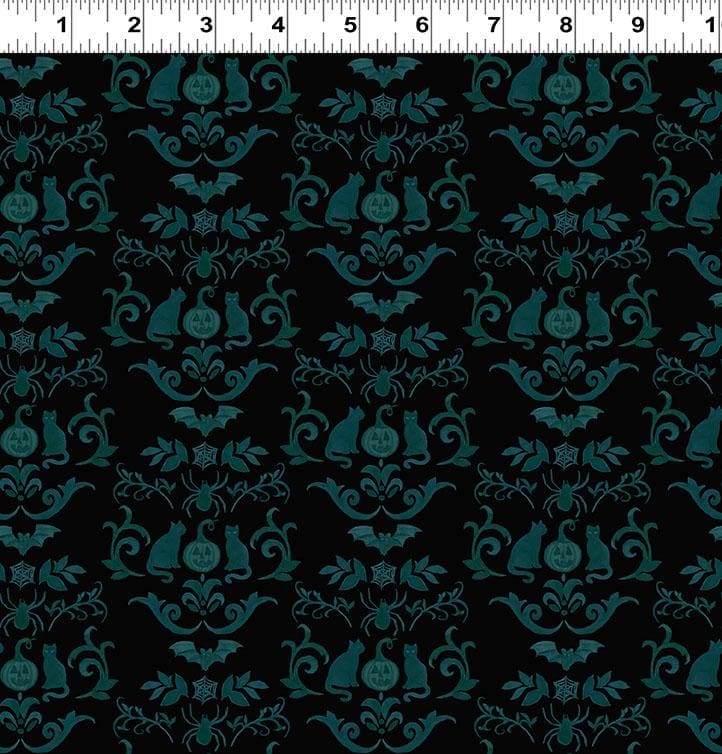 Emerald Hollow 20 Fat Quarters Halloween Fabric Bundle, Clothworks FQ0551, Cotton Halloween Quilt Fabric, Sue Zipkin