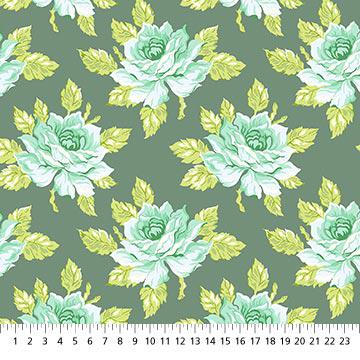 Daisy Crush Tiles, Figo TDAISY42-10, 10" Precut Pink Orange Green Teal Floral Layer Cake Fabric Squares, Heather Bailey
