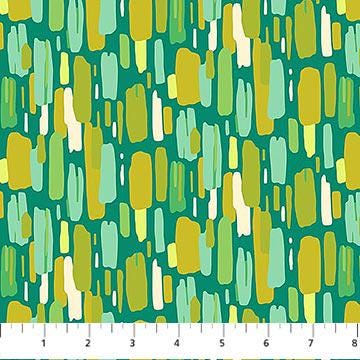 Daisy Crush Tiles, Figo TDAISY42-10, 10" Precut Pink Orange Green Teal Floral Layer Cake Fabric Squares, Heather Bailey