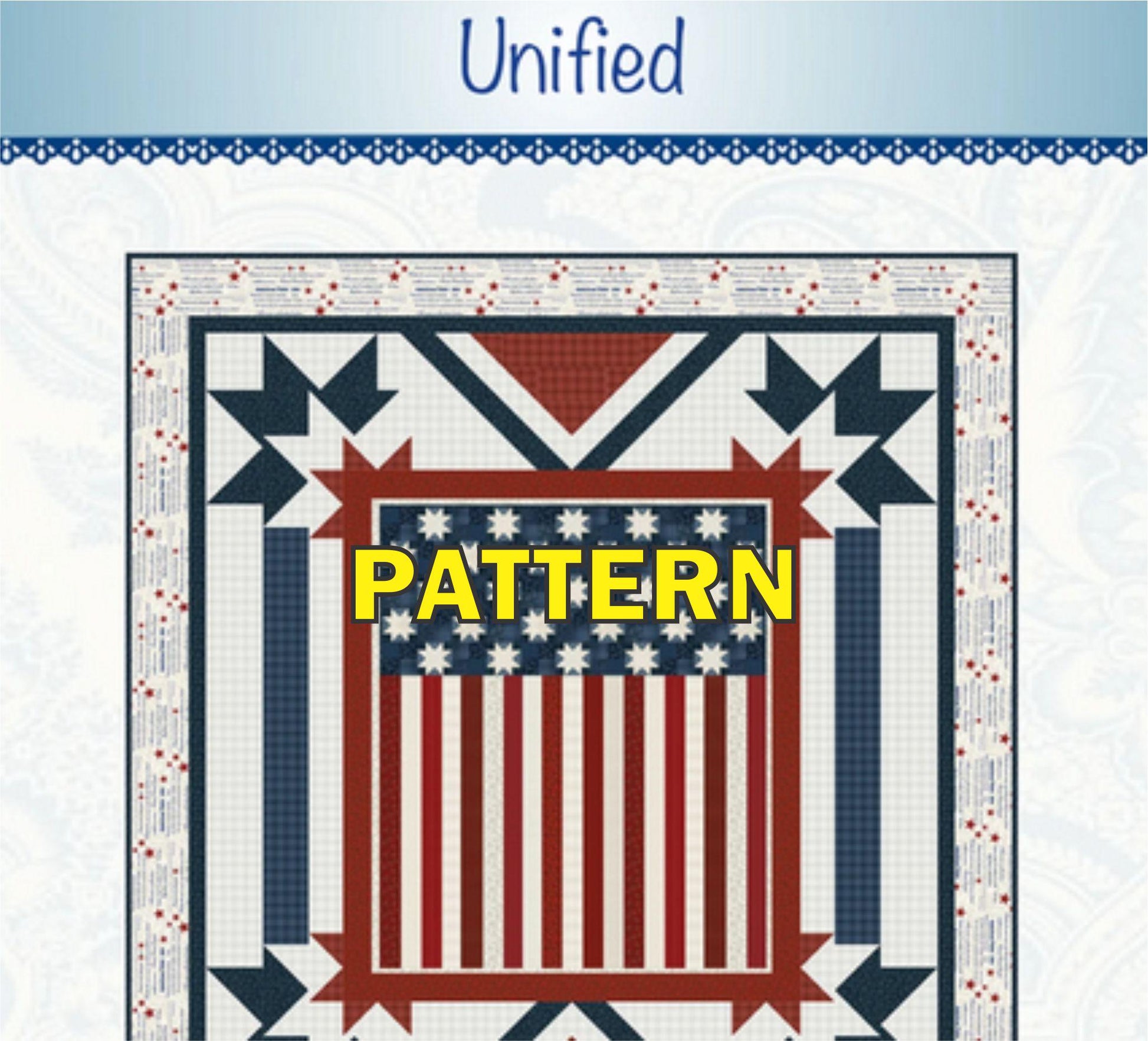 Unified Panel Frame Quilt Pattern, Bound to Be Quilting BTBQ594, 36" Panel Friendly Star Frame Throw Quilt Pattern