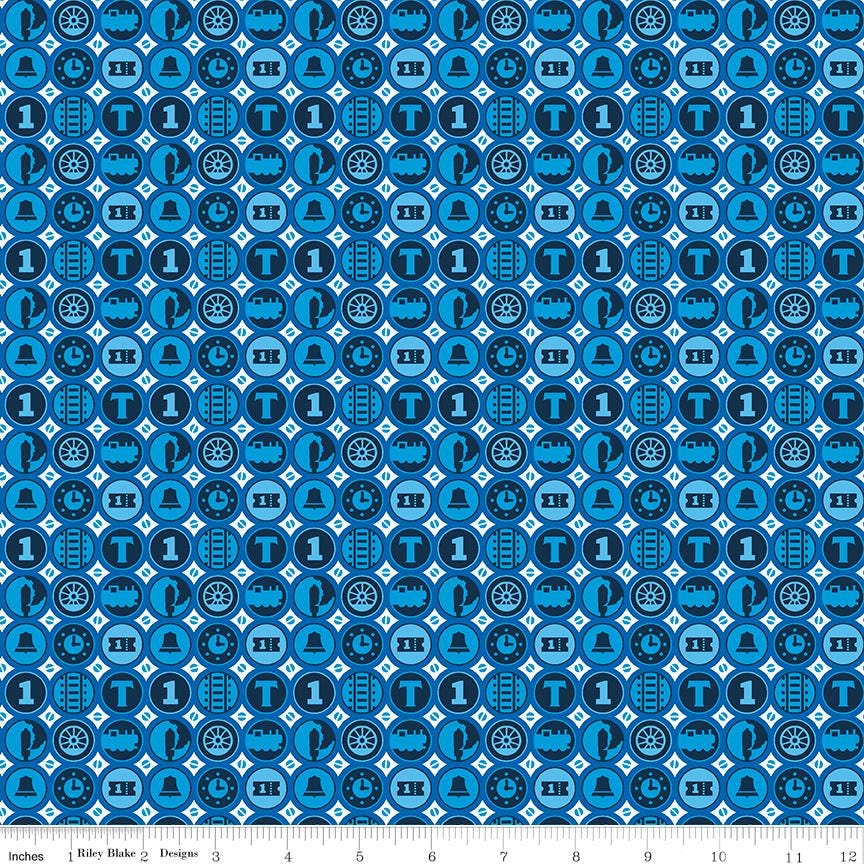 Thomas and Friends All Aboard 18 Fat Quarter Bundle, Riley Blake FQ-11000-18, Precut 18 x 22 Thomas Tank Engine Fabric Bundle