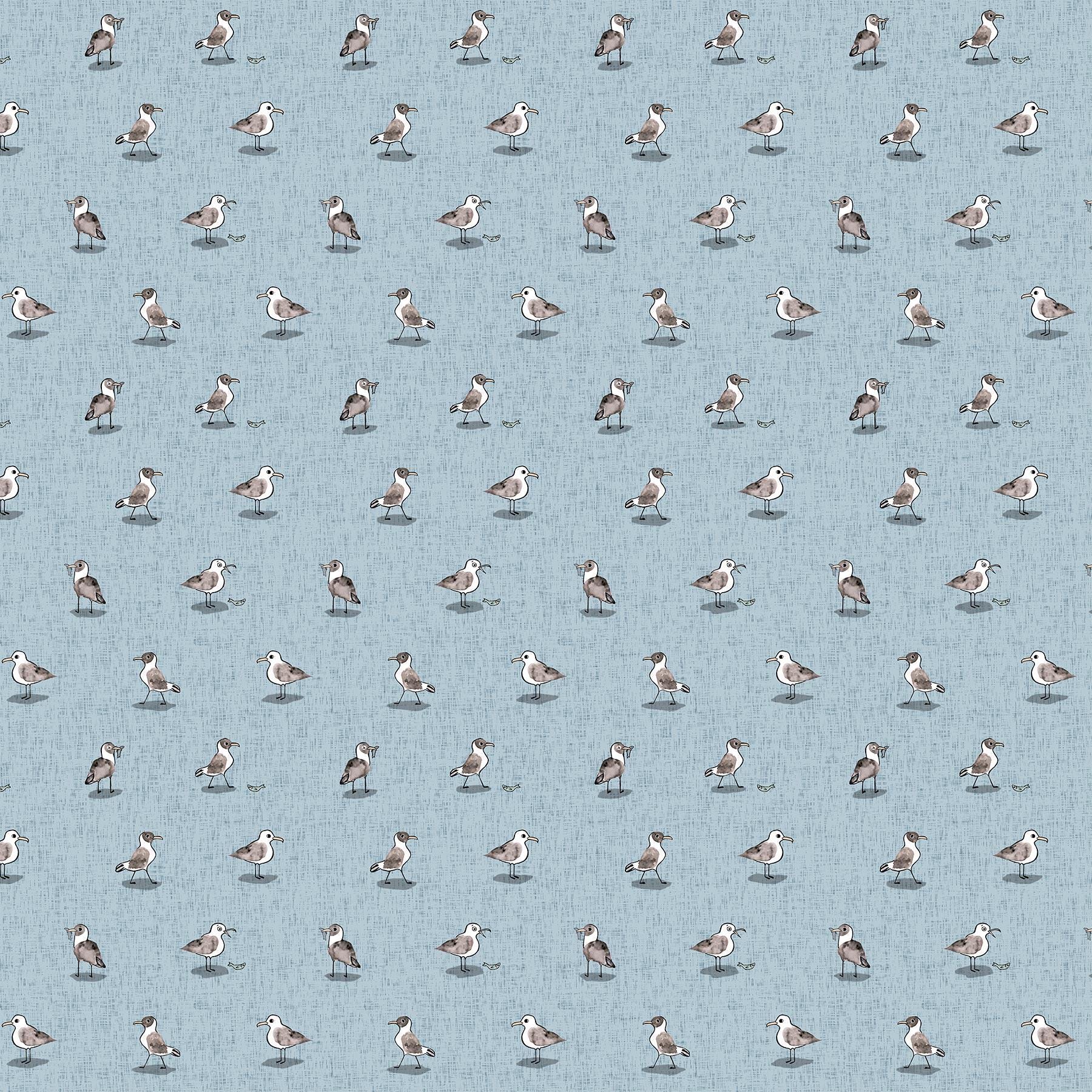 Calm Waters 12 Piece Fat Quarter Bundle, Figo FQCALMW12-10, Brown Blue Gray Whale Nautical Ocean Quilt Fabric, 18 x 22 Fabric Cuts
