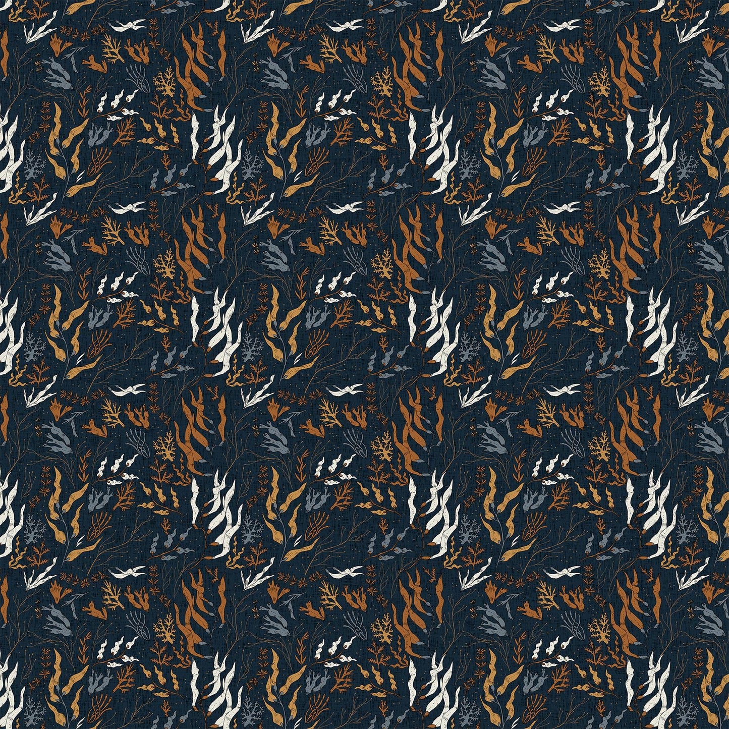 Calm Waters 12 Piece Fat Quarter Bundle, Figo FQCALMW12-10, Brown Blue Gray Whale Nautical Ocean Quilt Fabric, 18 x 22 Fabric Cuts