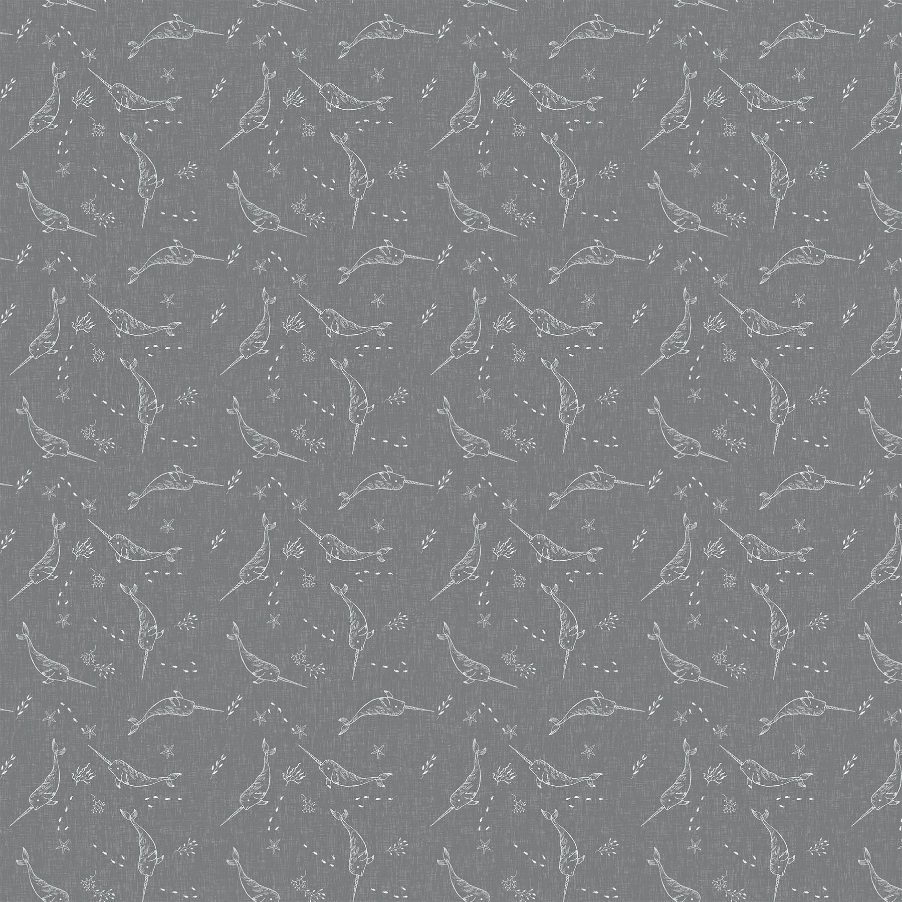Calm Waters 12 Piece Fat Quarter Bundle, Figo FQCALMW12-10, Brown Blue Gray Whale Nautical Ocean Quilt Fabric, 18 x 22 Fabric Cuts