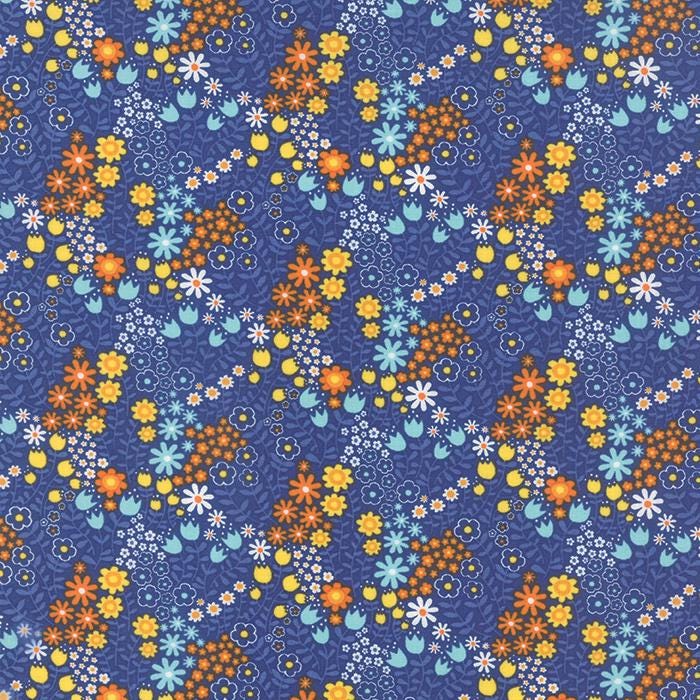 On the Wing OOP Charm Pack Fabric, Moda 35260PP, 5" Precut Quilt Floral Butterfly Birds Juvenile Fabric Squares, Abi Hall