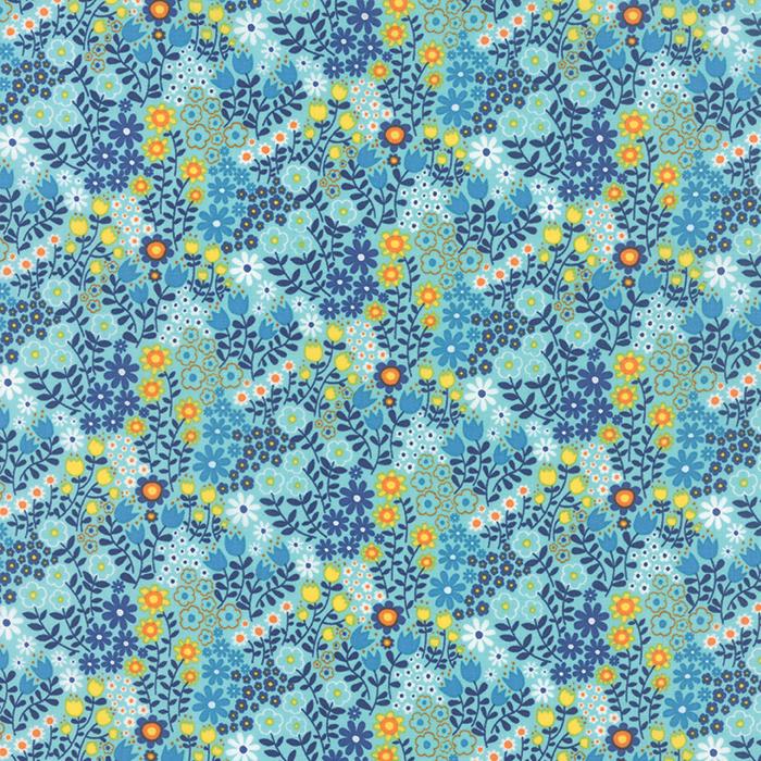 On the Wing OOP Charm Pack Fabric, Moda 35260PP, 5" Precut Quilt Floral Butterfly Birds Juvenile Fabric Squares, Abi Hall