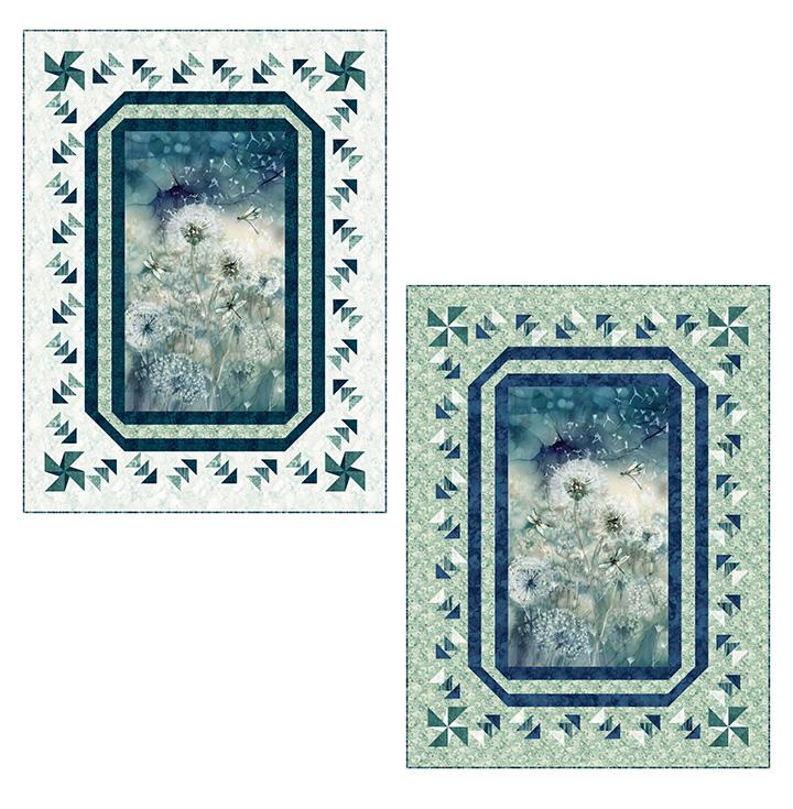 Gone to Seed Panel Frame Quilt PATTERN, Dragonfly's Quilting DQDS1047 PTN3618, Panel Yardage Friendly Panel Frame Lap Throw Quilt Pattern
