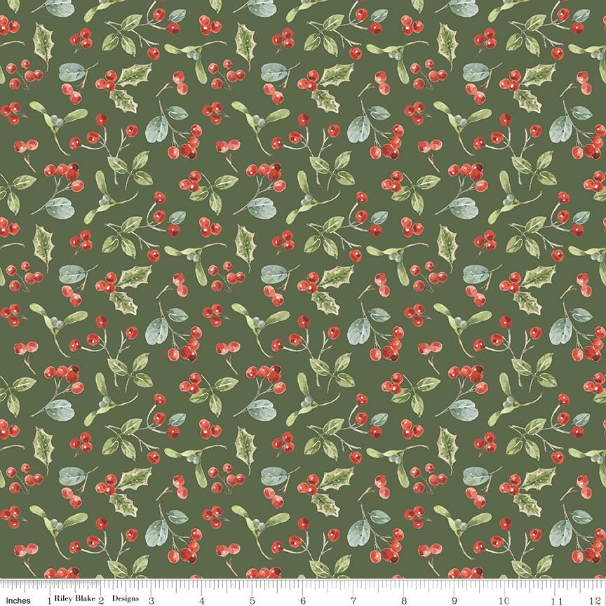 Holiday Spirit 5" Stacker, Riley Blake 5-17460-42, 5" Precut Traditional Christmas Xmas Charm Pack Fabric Squares, Lisa Audit