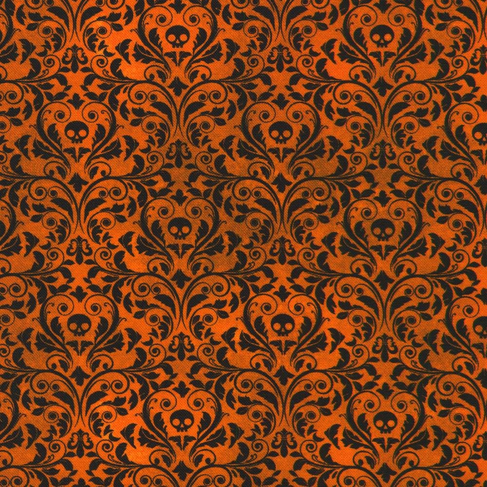 Ravenwood 5" Halloween Charm Squares, Robert Kaufman CHS-1394-42, 5" Precut Halloween Crows Skulls Floral Fabric Squares