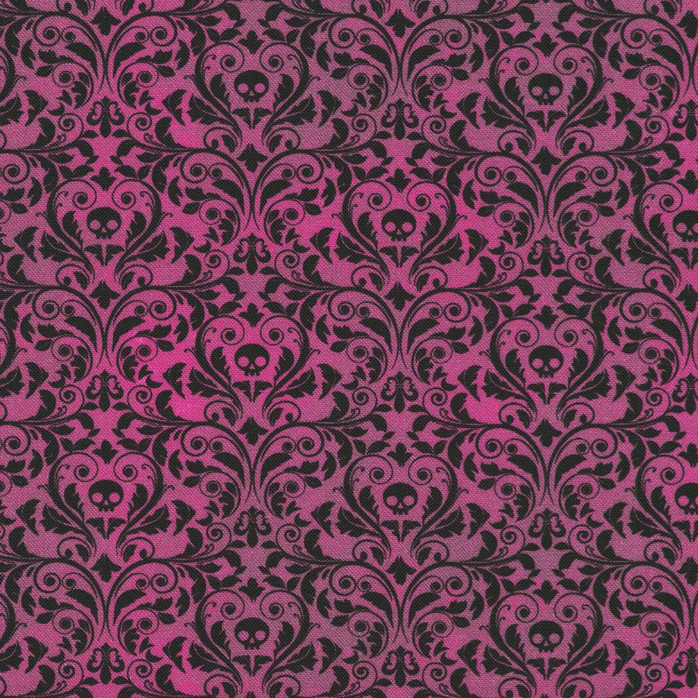 Ravenwood 5" Halloween Charm Squares, Robert Kaufman CHS-1394-42, 5" Precut Halloween Crows Skulls Floral Fabric Squares