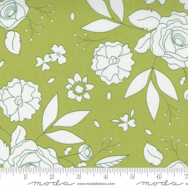 Beautiful Day Charm Pack OOP, Moda 29130PP, 5" Precut Red Pink Green Gray Floral Fabric Squares, Corey Yoder