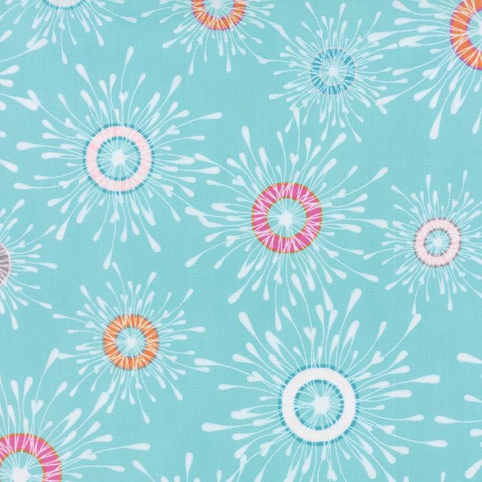Flow Charm Pack OOP, Moda 1590PP, 5" Precut Modern Contemporary Pink Green Gray Blue Orange Geometric Charm Pack Fabric Squares, Zen Chic