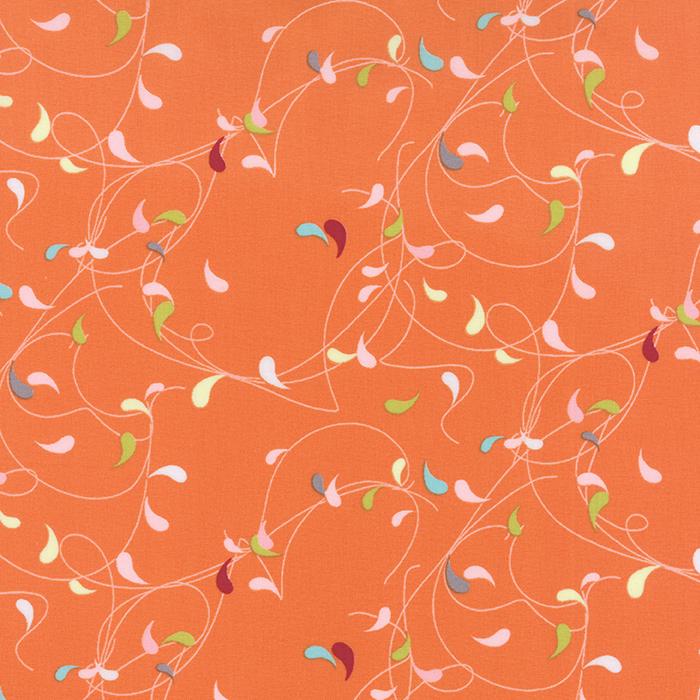 Flow Charm Pack OOP, Moda 1590PP, 5" Precut Modern Contemporary Pink Green Gray Blue Orange Geometric Charm Pack Fabric Squares, Zen Chic