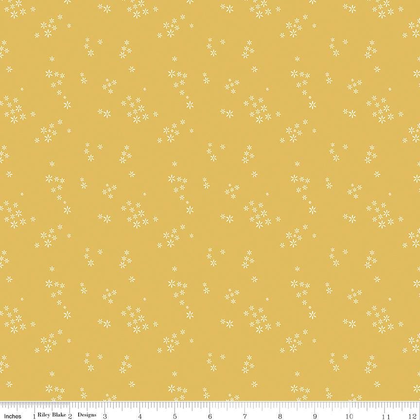 Daybreak 5" OOP Stacker, Riley Blake 5-11620-42, 5" Precut Pink Yellow Blue Floral Bee Charm Pack Fabric Squares, Cotton and Joy