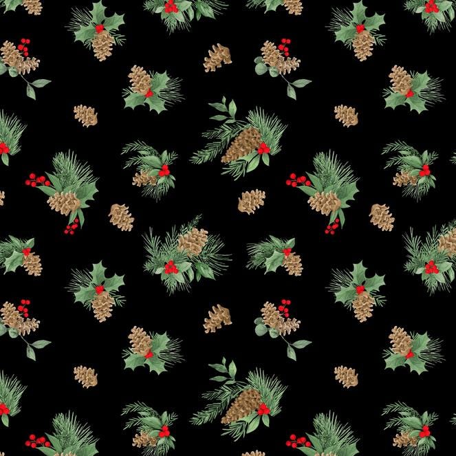 Cardinal Charm 5 Karat Crystals, Wilmington Prints 895-508, Precut 5" Christmas Cardinals Floral Fabric Squares Charm Pack