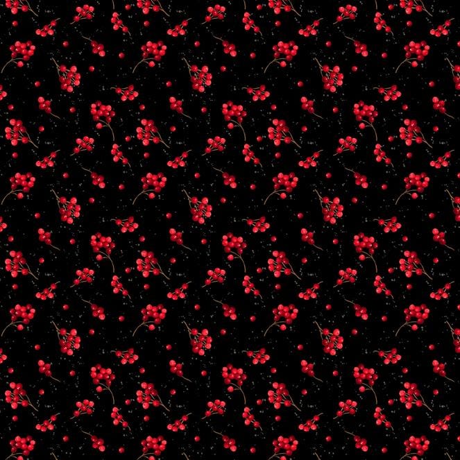 Cardinal Charm 5 Karat Crystals, Wilmington Prints 895-508, Precut 5" Christmas Cardinals Floral Fabric Squares Charm Pack