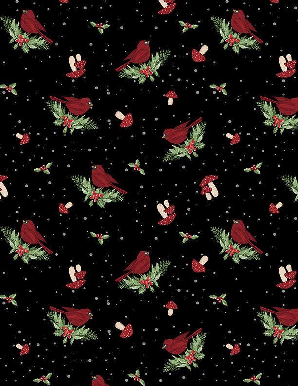 Snowy Gnomies 5 Karat Crystals, Wilmington Prints 897-508, Precut 5" Christmas Gnomes Fabric Squares Charm Pack