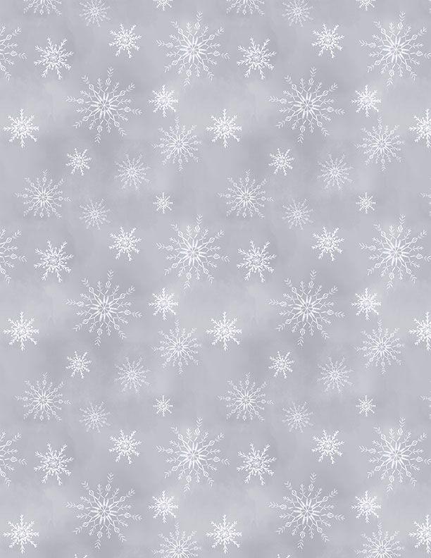Let It Snow Man 5 Karat Crystals, Wilmington Prints 899-508, Precut 5" Blue White Gray Christmas Winter Snowman Fabric Squares Charm Pack