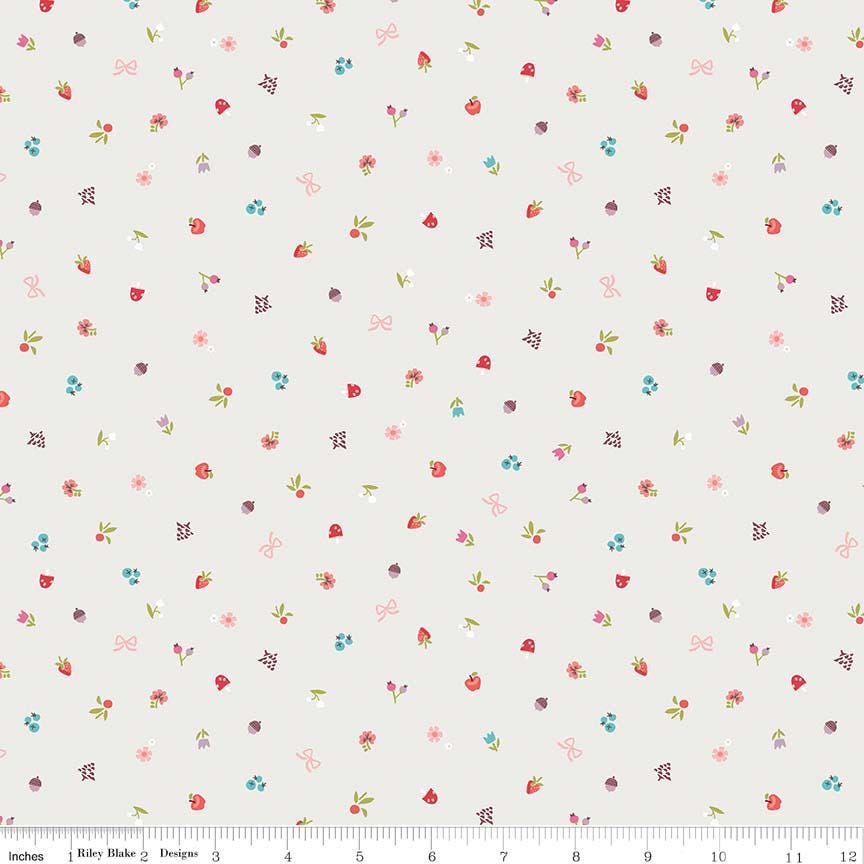 Little Red in the Woods 5" Stacker, Riley Blake 5-8080-42, 5" Precut Pink Mint Blue Little Red Riding Hood Fairy Tale Fabric