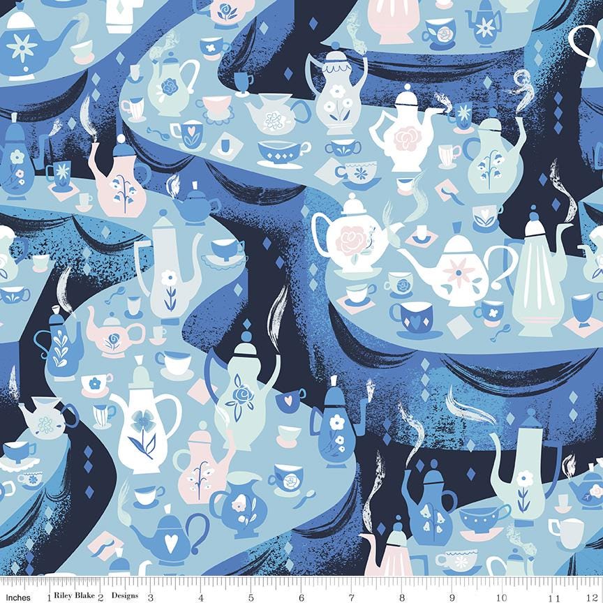 Down the Rabbit Hole 5" Stacker, Riley Blake 5-12940-42, 5" Precut Alice in Wonderland Fairy Tale Charm Pack Fabric Squares, Jill Howarth