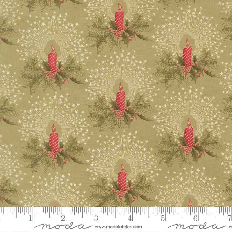 Candlelight Christmas 2.5" Jelly Roll, Moda 44420JR, Precut 2.5" Paisley Floral Red Green Black Cream Christmas Fabric Strips, 3 Sisters