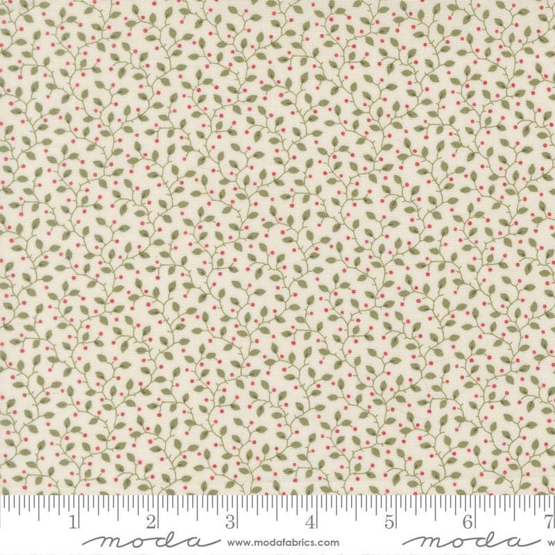 Candlelight Christmas 2.5" Jelly Roll, Moda 44420JR, Precut 2.5" Paisley Floral Red Green Black Cream Christmas Fabric Strips, 3 Sisters