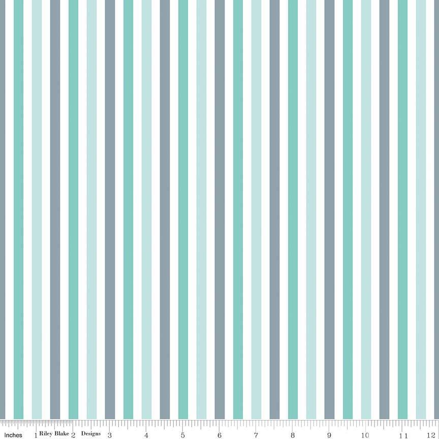 Sharktown 5" Precut Stacker OOP, Riley Blake 5-6350-42, Precut 5" Sharks Nautical Charm Pack Fabric Squares, Shawn Wallace