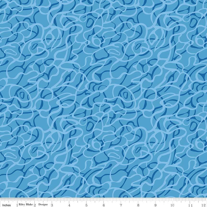 Sharktown 5" Precut Stacker OOP, Riley Blake 5-6350-42, Precut 5" Sharks Nautical Charm Pack Fabric Squares, Shawn Wallace